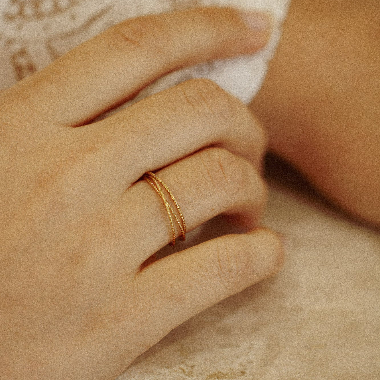 Bague Eléna Triple dorée