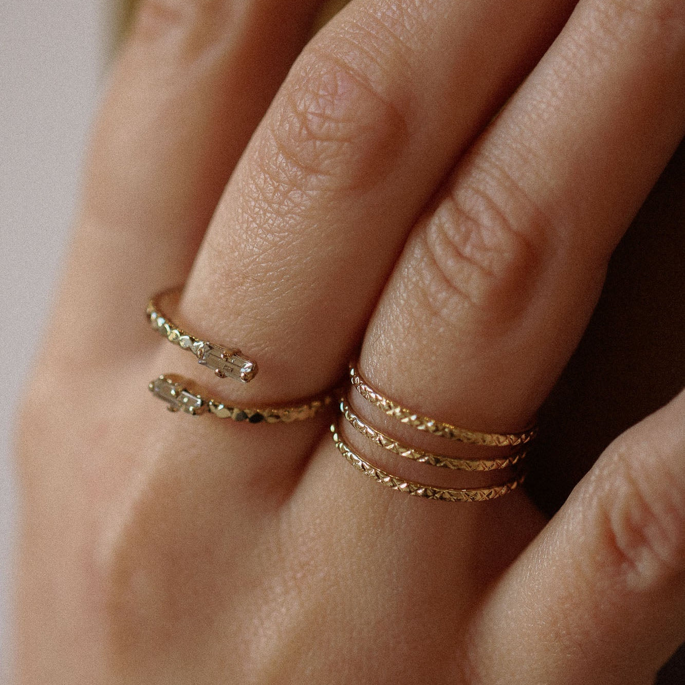 Bague triple Emma