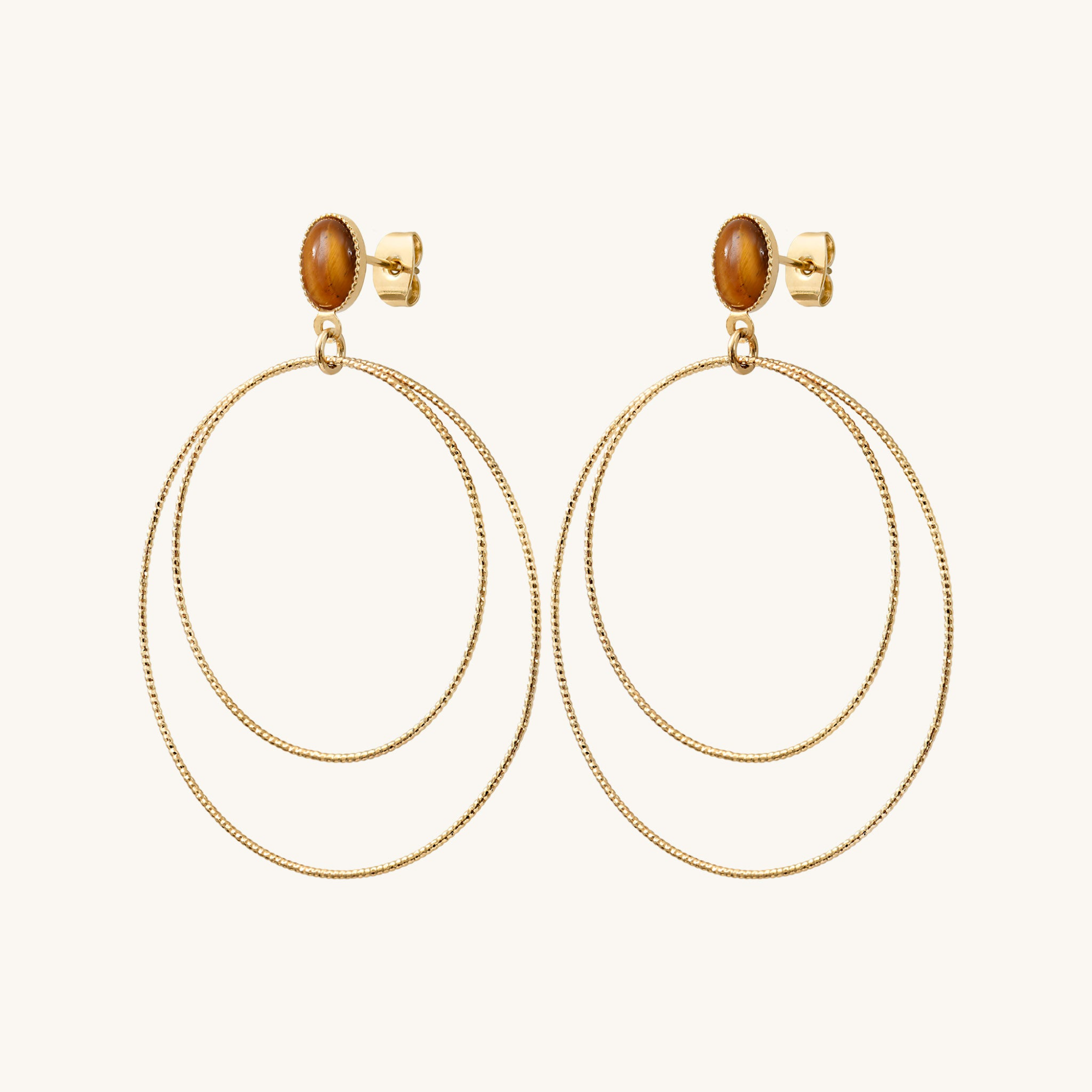 Boucles d'oreilles Maxi Éléna pierres fines