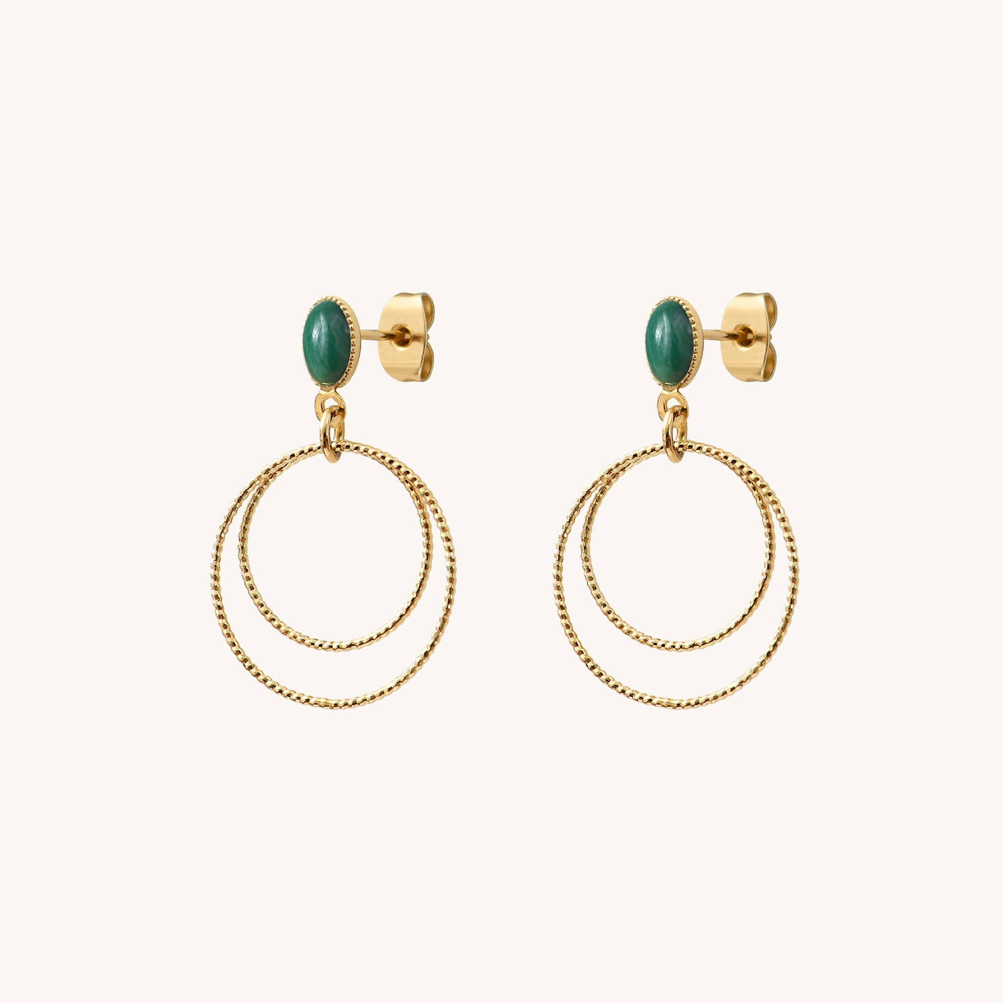 Boucles d'oreilles Éléna pierres fines