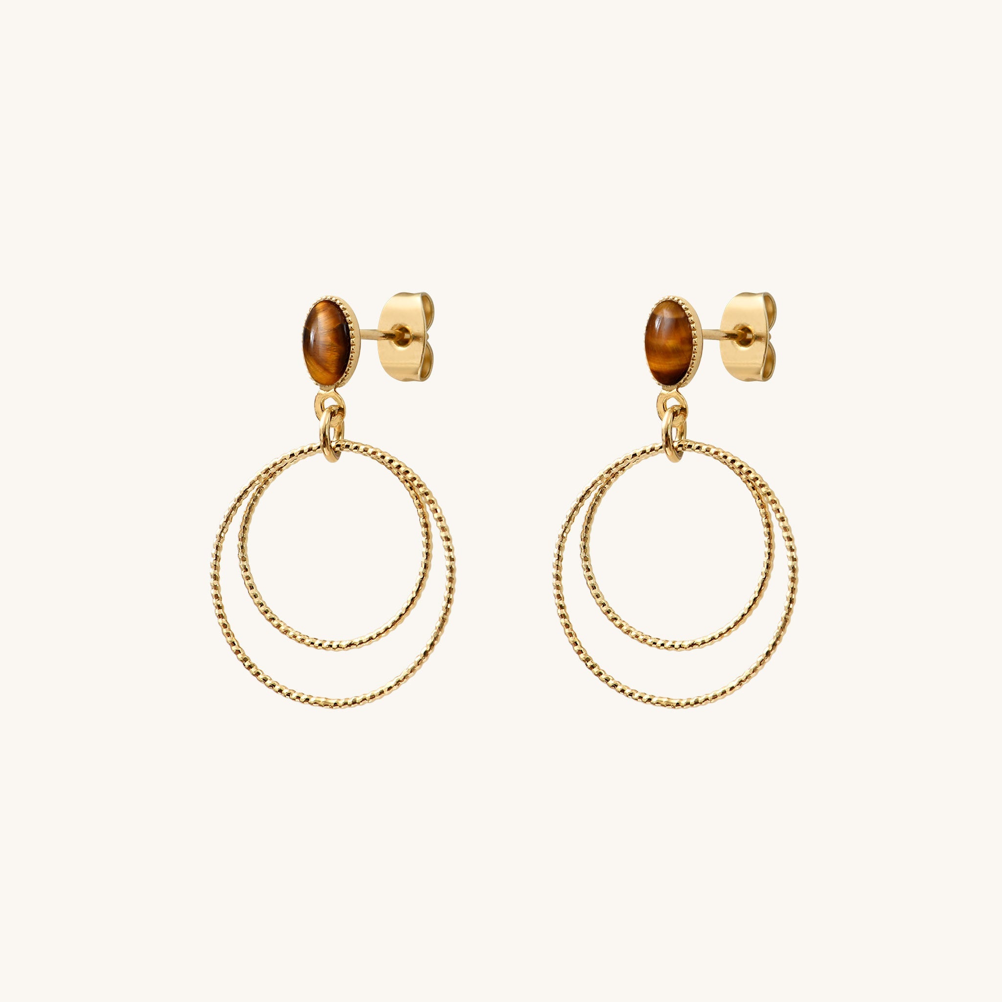 Boucles d'oreilles Éléna pierres fines