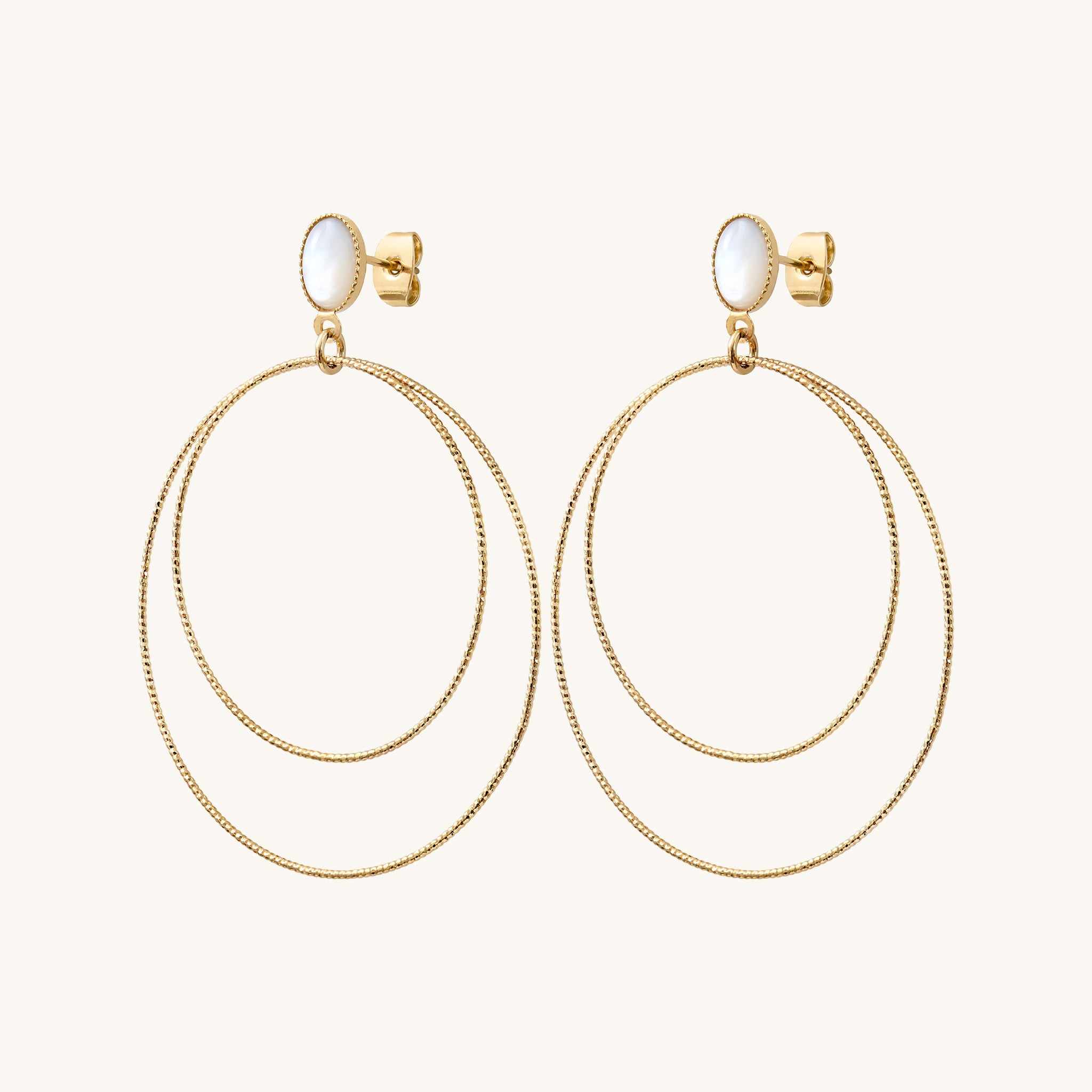 Boucles d'oreilles Maxi Éléna pierres fines