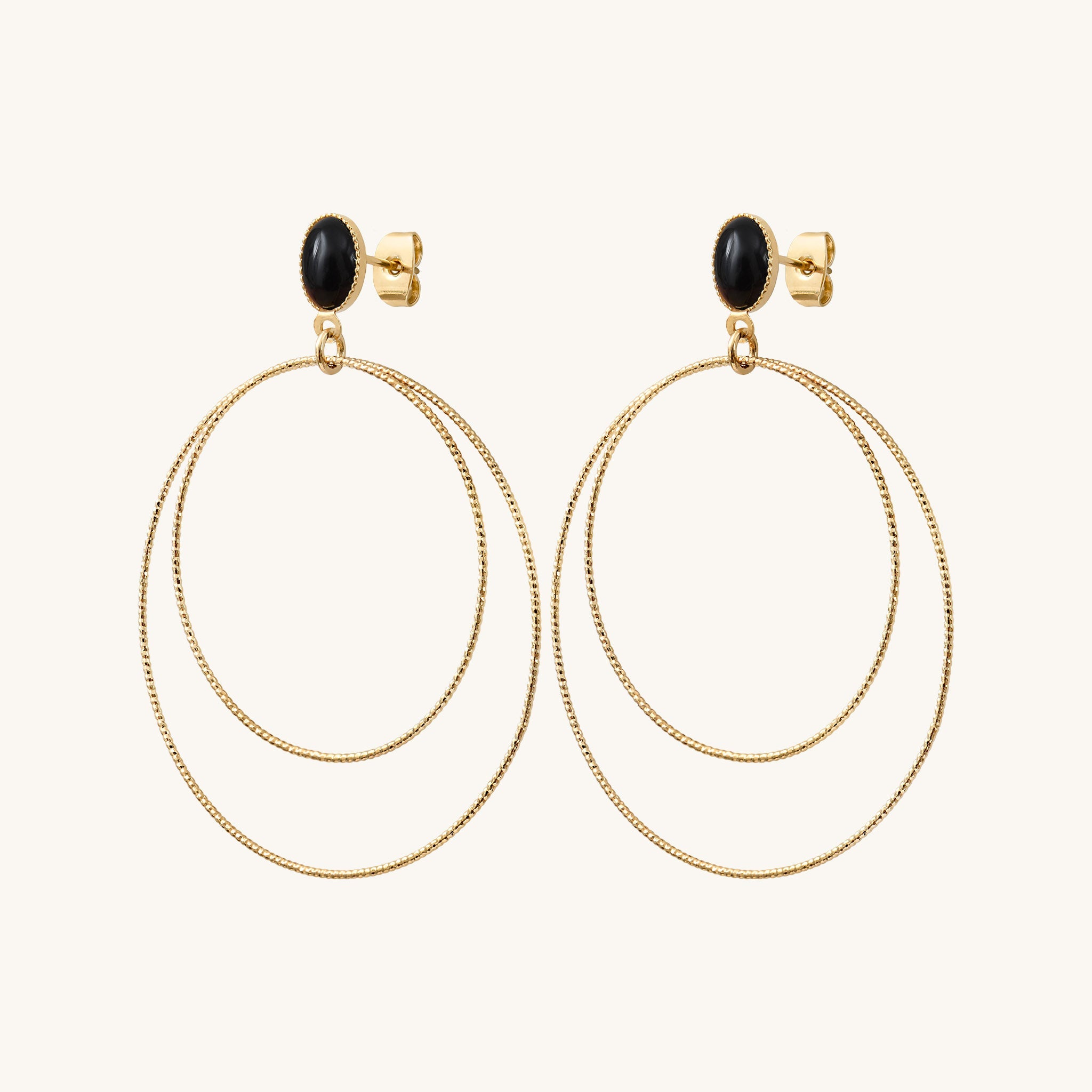 Boucles d'oreilles Maxi Éléna pierres fines