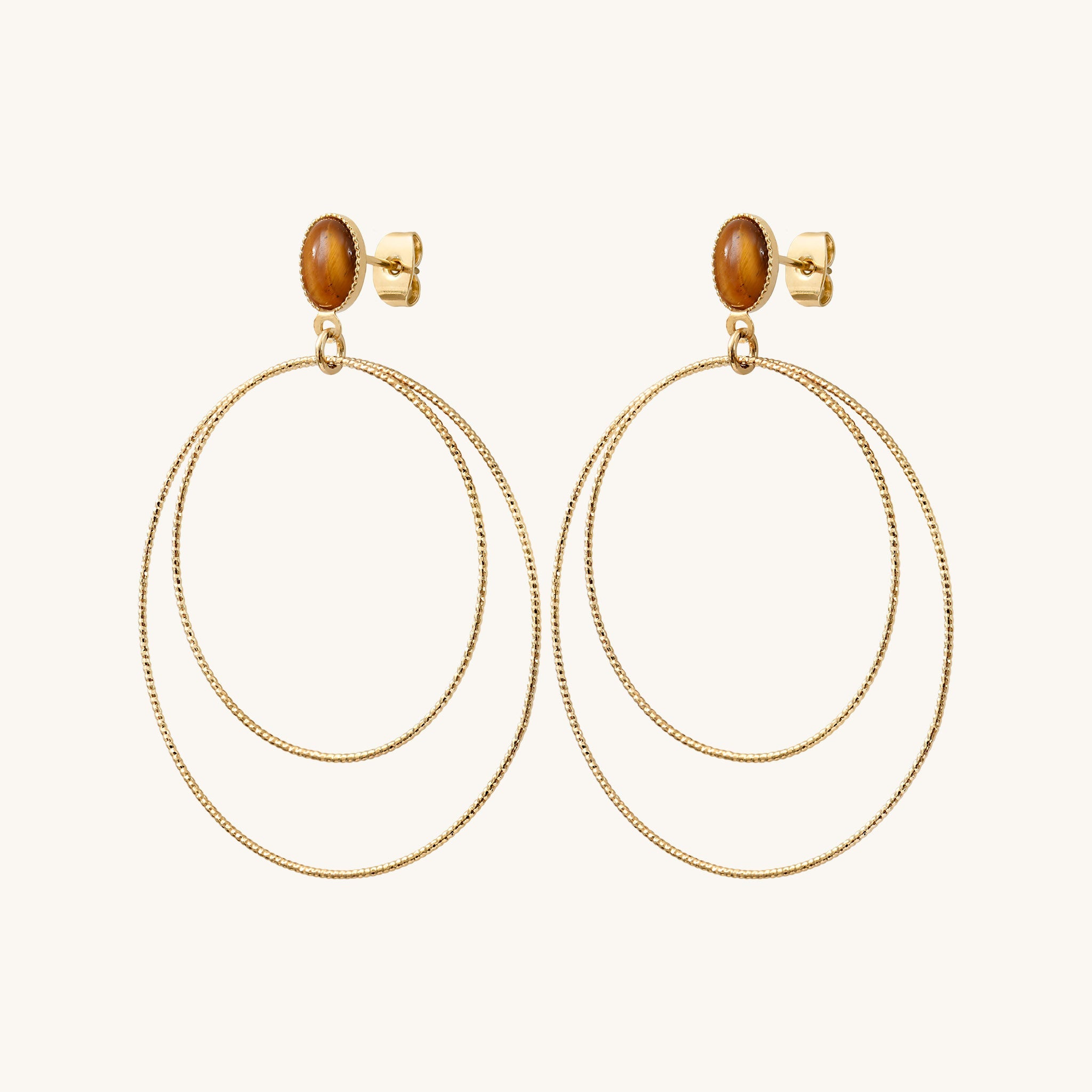 Boucles d'oreilles Maxi Éléna pierres fines