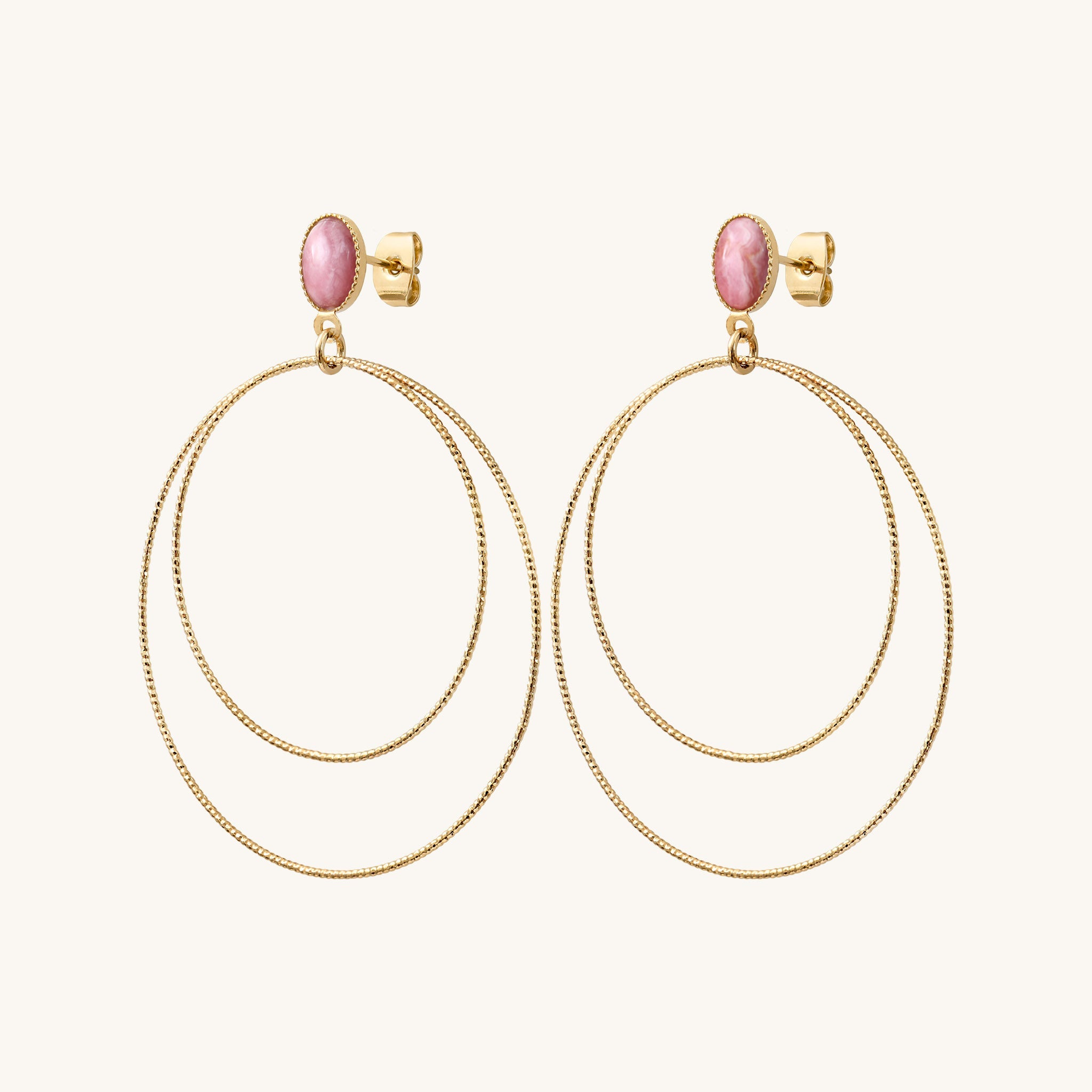 Boucles d'oreilles Maxi Éléna pierres fines