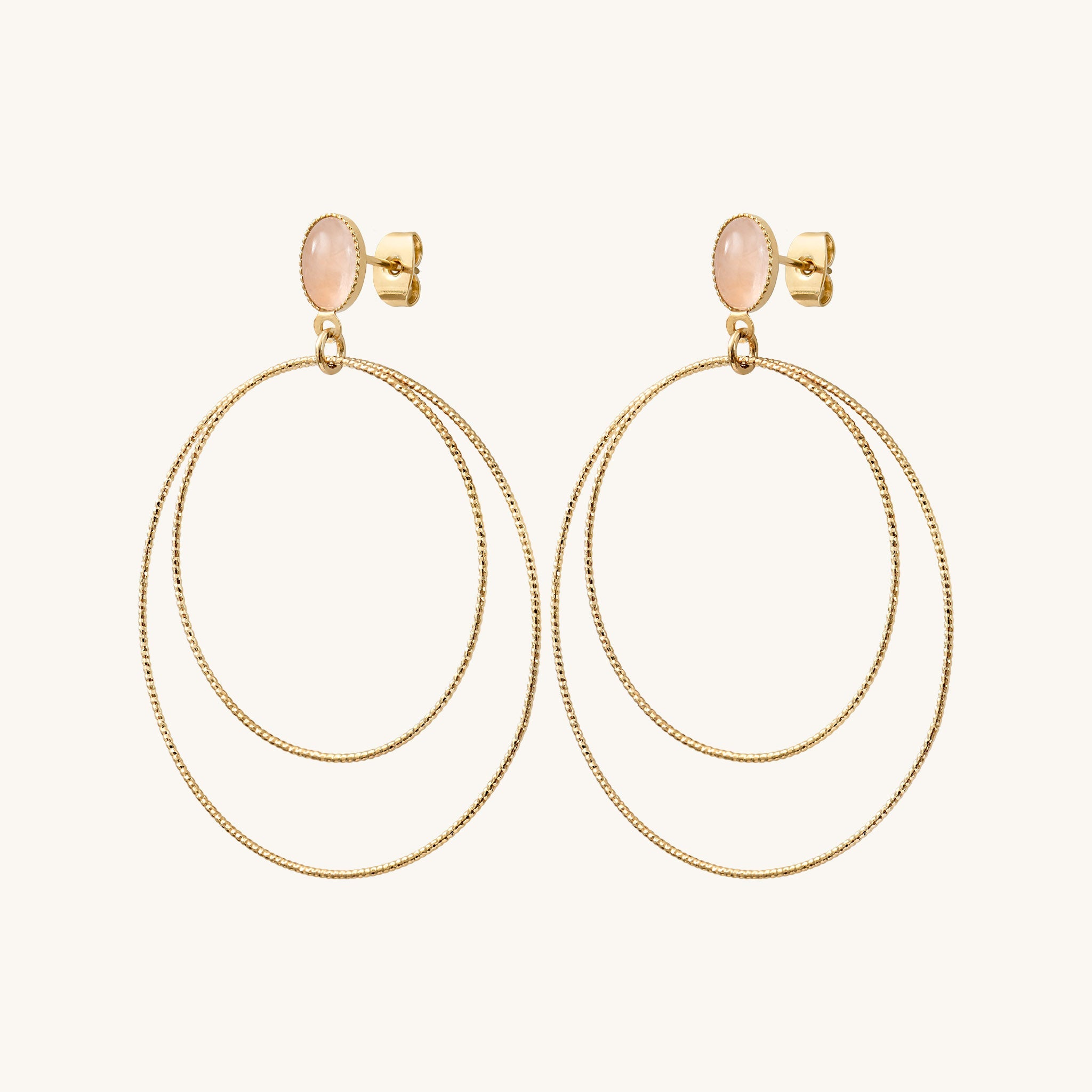 Boucles d'oreilles Maxi Éléna pierres fines