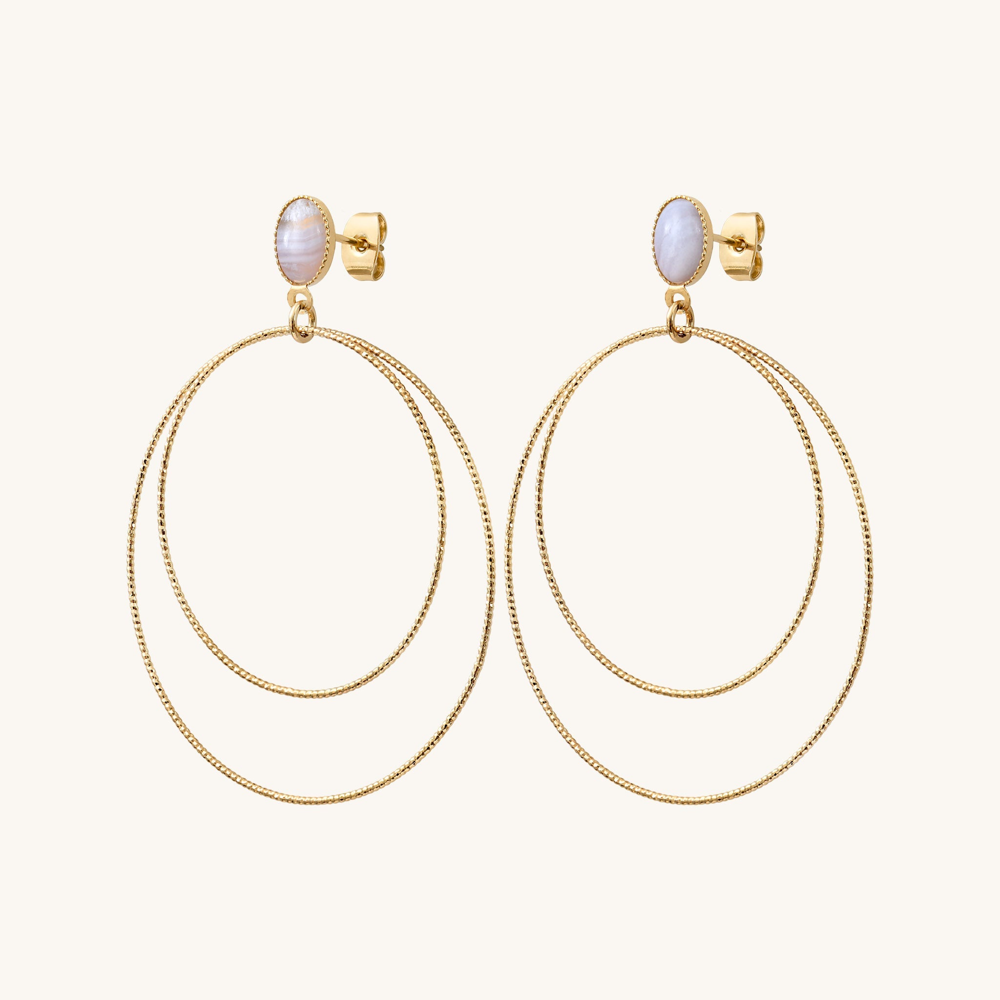 Boucles d'oreilles Maxi Éléna pierres fines