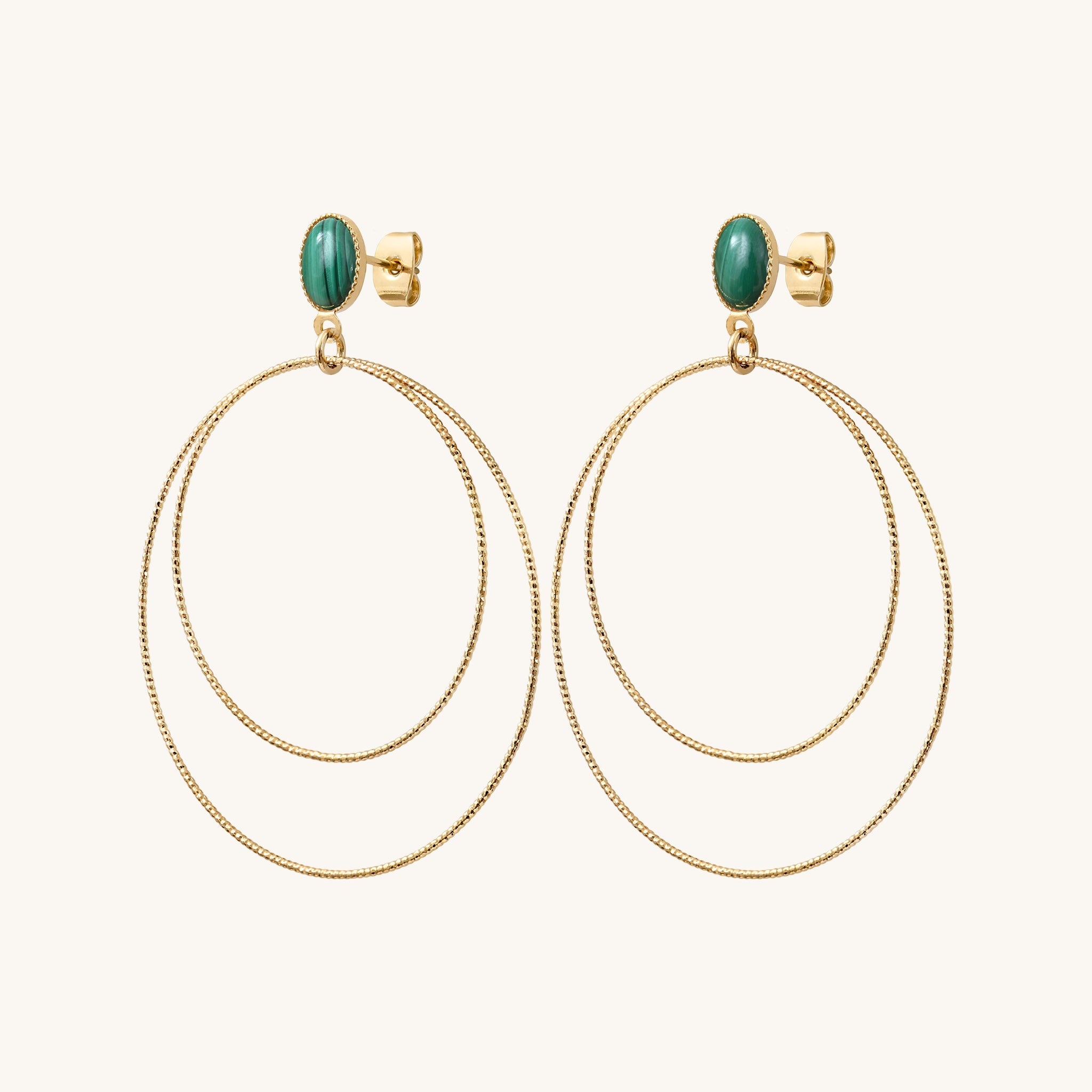 Boucles d'oreilles Maxi Éléna pierres fines