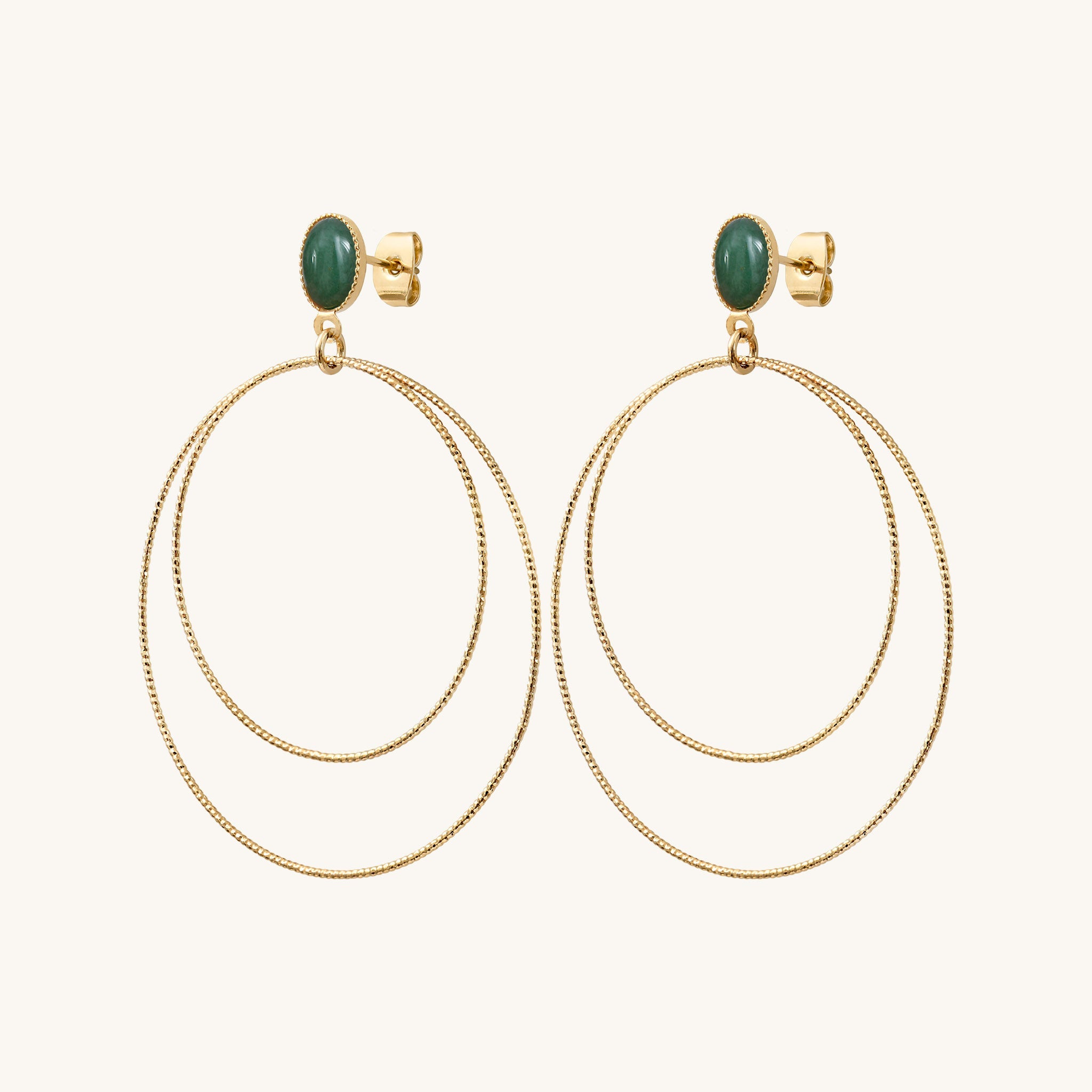 Boucles d'oreilles Maxi Éléna pierres fines